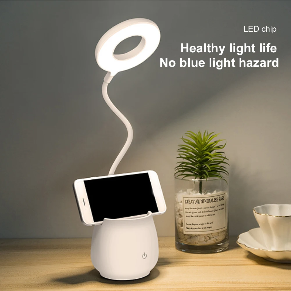 

Flexo Led Table Lamps With Usb Touch Dimmable LED Stand Desk Light Reading Lamp Modern Flexible Study Lamp With Pen Holder