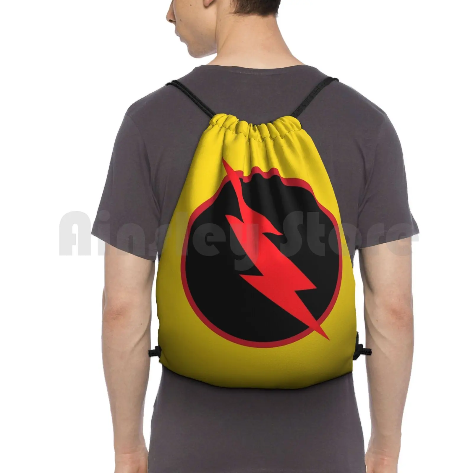 

Reverse Flash Backpack Drawstring Bags Gym Bag Waterproof Flash Villain Geek Superhero Supervillain Comics