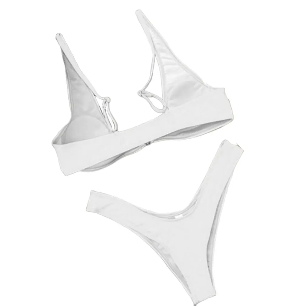 Европейский и американский Woemn модный сексуальный купальник бикини Одноцветный