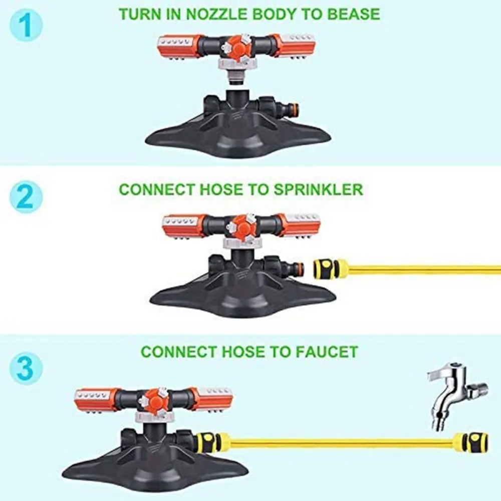 

New 2020 lawn sprinkler 360-degree rotating lawn sprinkler with a maximum area of 3600 square meters.