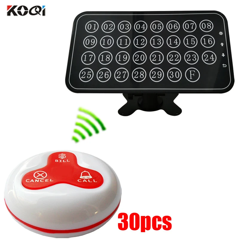 Система вызова пейджера система персонала 1 электронный номер дисплей приемник 30