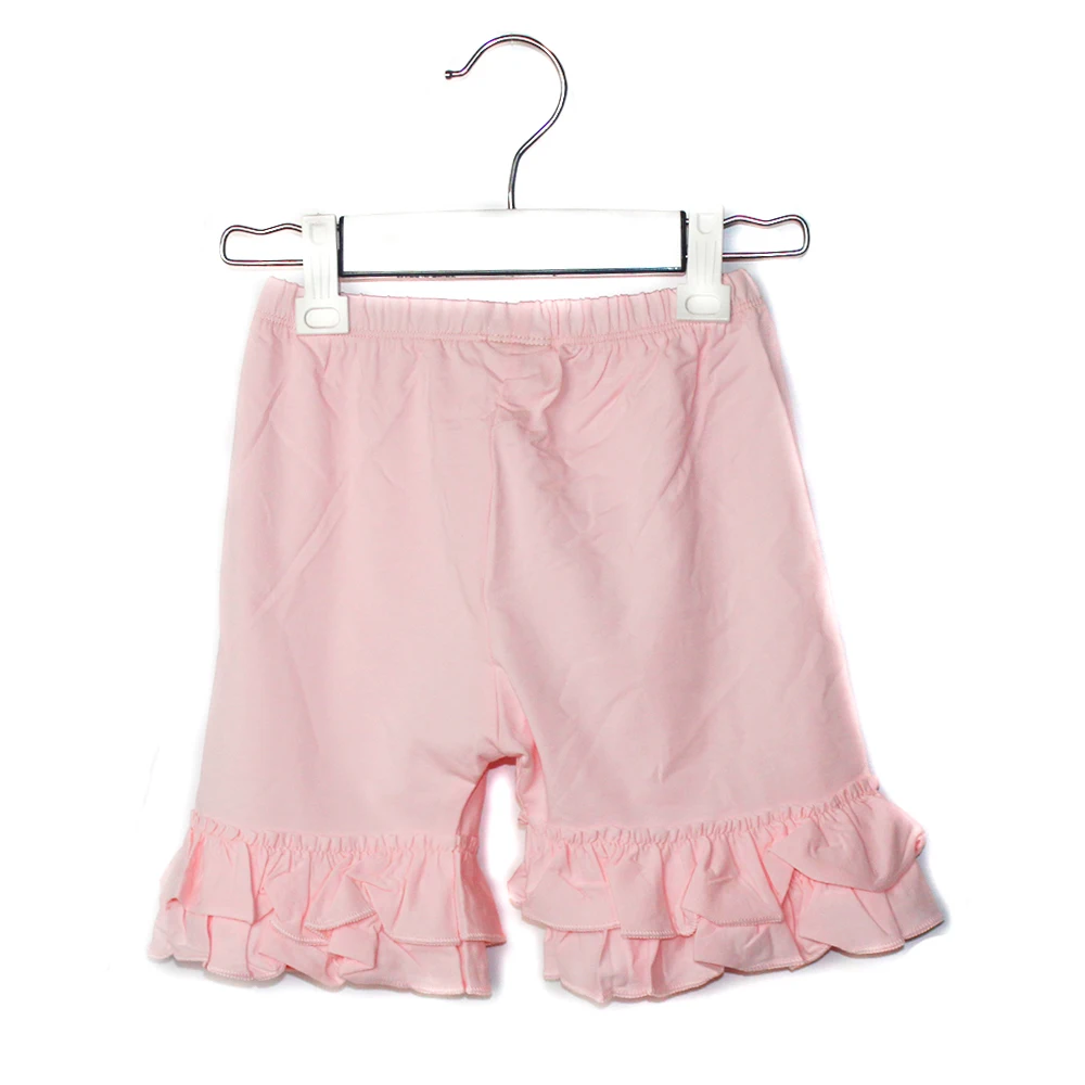 

3-7 years baby girls pants summer solid icing half pants for kids
