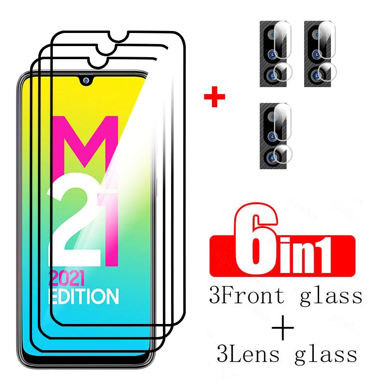 

6in1 For Samsung Galaxy M21 2021 Glass Protective Glass For Samsung Galaxy M21 2021 Camera Protector Glass for Galaxy M21 2021