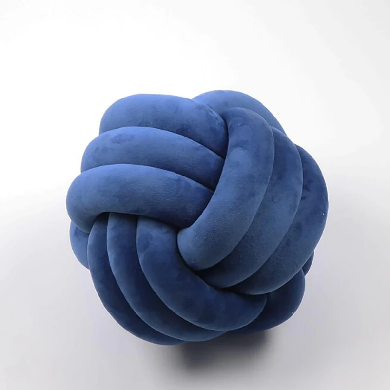 Цвет Фул подушка подушечка в форме шарика детская кровать однотонные плетения