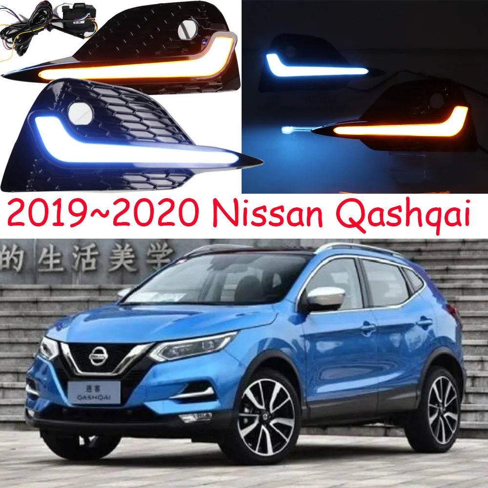 Год для Nissan Qashqai дневной свет Автомобильные аксессуары светодиодный DRL фары для Qashqai противотуманные фары