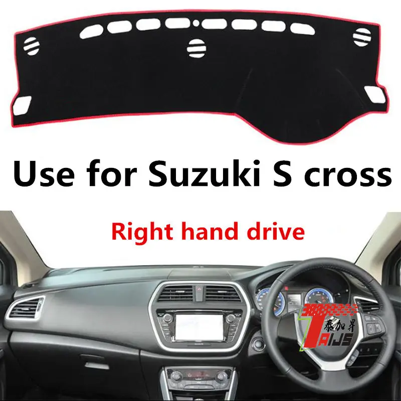 

Taijs Right Hand Drive Polyester Fibre Anti UV Car Dashboard Cover Dash Mat for Suzuki S Cross 2013 2014 2015 2016 Nice cutting