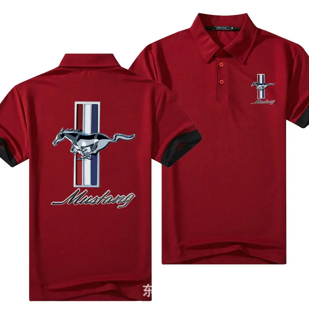 Рубашка-поло Мужская дышащая хлопок короткий рукав повседневная однотонная