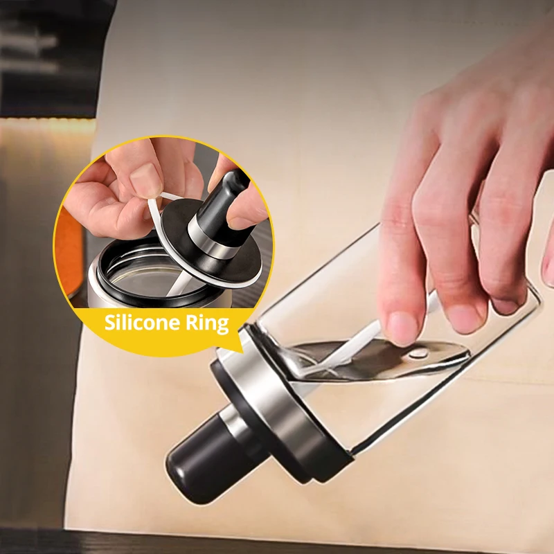 Konco кухонные принадлежности бутылка для приправ с ложкой приправа банка специй