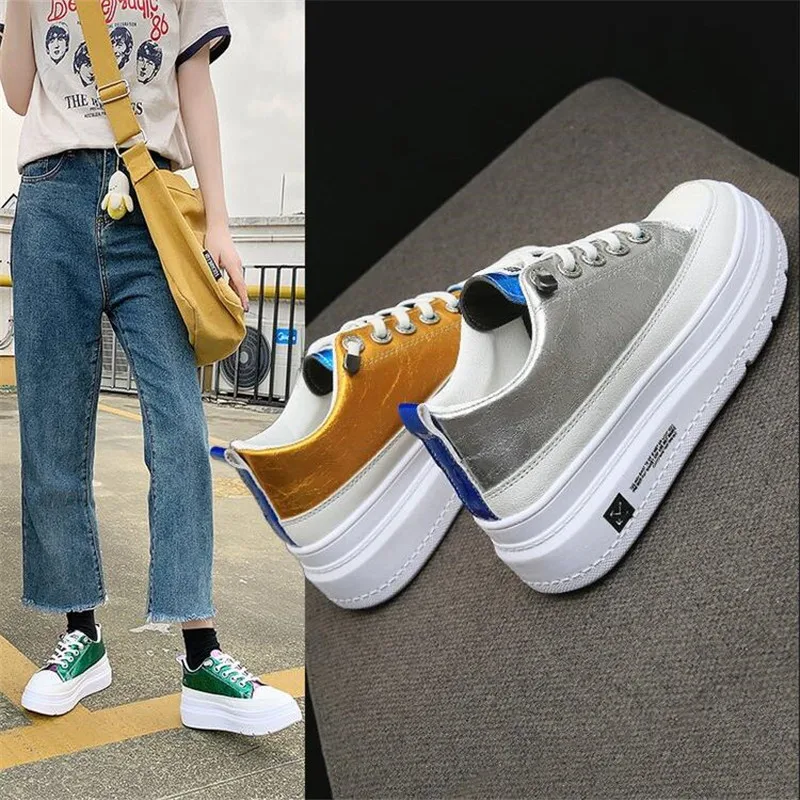 

2019 Women Vulcanize Shoes Wild Women Sneakers Shoes Mixed Color Comfort Women Sneakers Platform Sneaker Casual Shoes L669