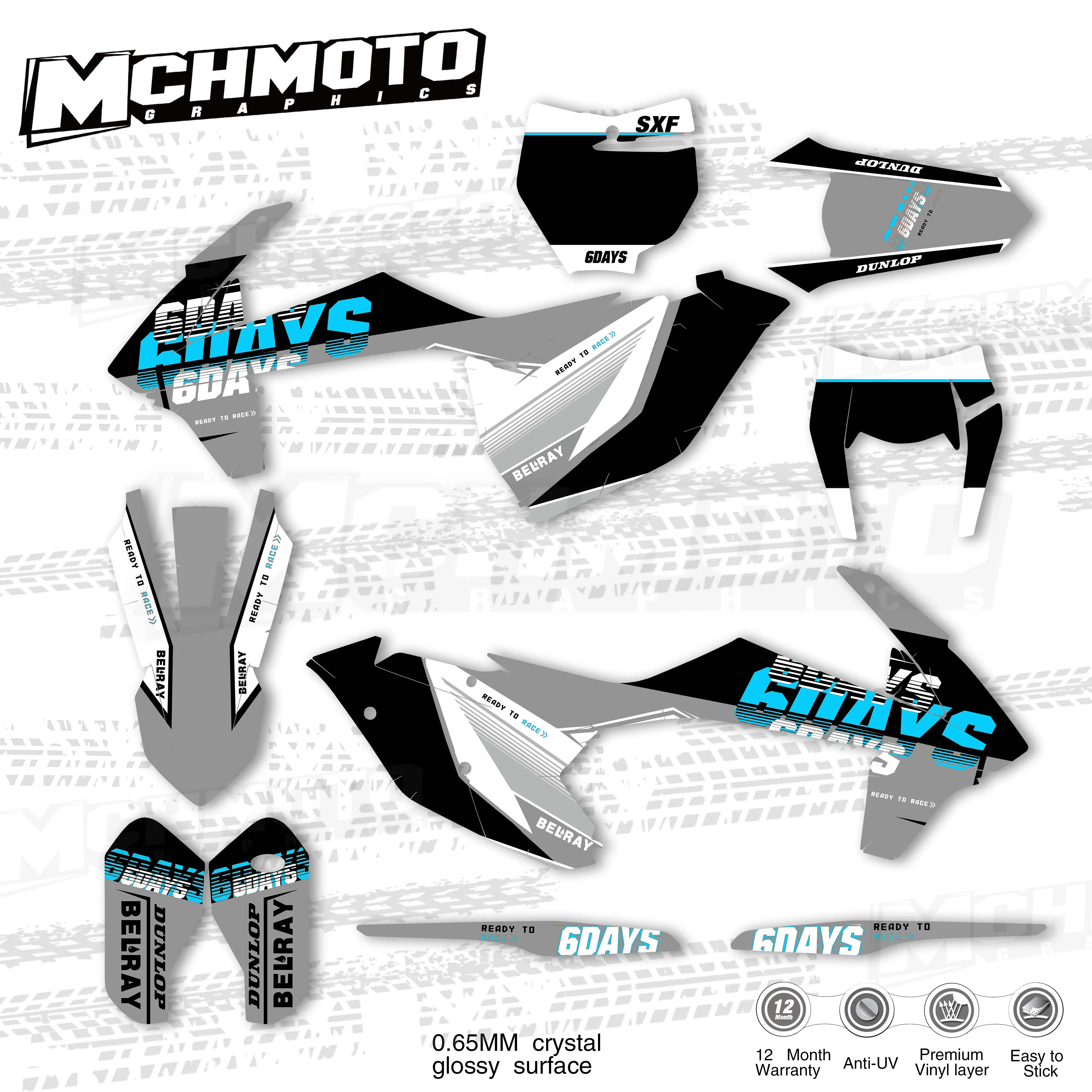 MCHMFG for KTM 125 250 300 350 450 SX SXF 2016 2017 2018 EXC EXCF XCW 2019 Graphics Backgrounds Stickers Kit Decal | Автомобили и