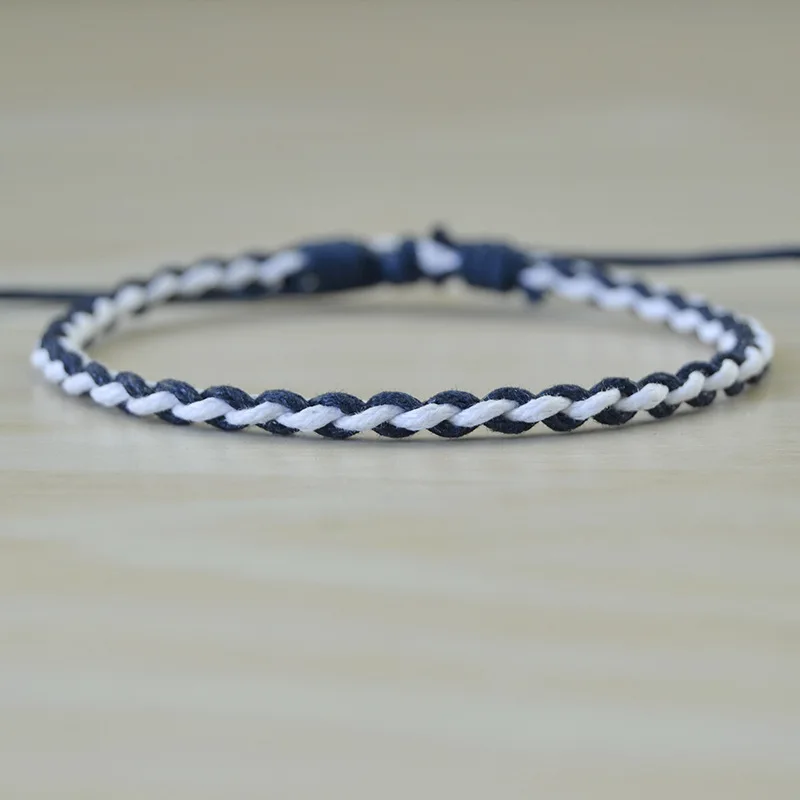 Новый ручной тканый хлопковый и пеньковый веревочный цветной женский мужской