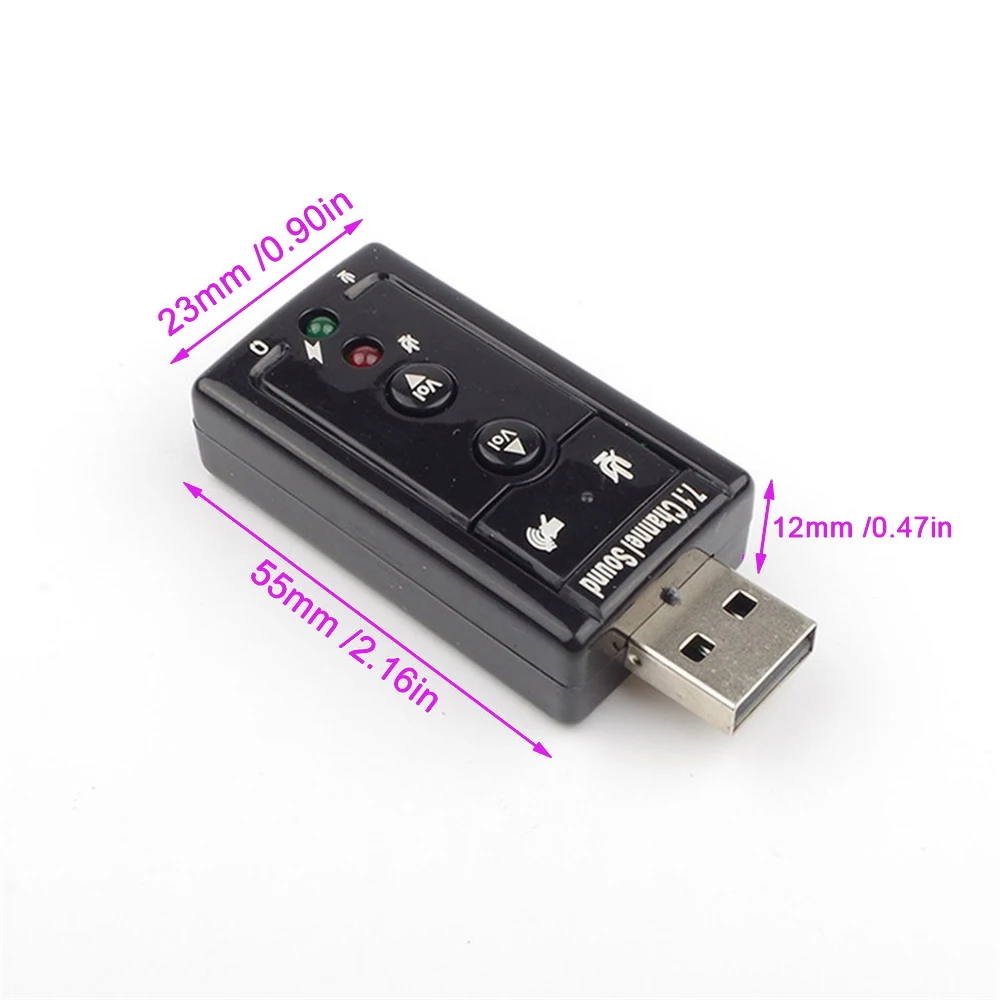 Звуковая карта 7.1 внешняя звуковая с разъемом USB и выходами 3 5 мм для наушников
