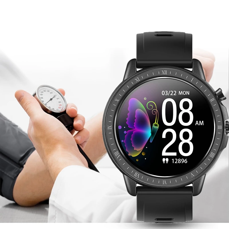 

S02 Smart Watch, Full Round Sn Smart Watch Heart Rate Monitoring 23 Sports Mode Fitness Tracker Smart Watch