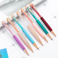 metal crystal pen 20 pcs wholesale color flower pen diamond ballpoint pen wedding gift office stationery school supplies