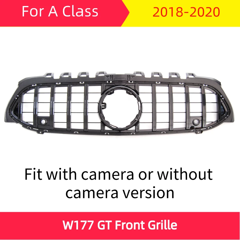W177 New A Class GT Front Grille for mercedes 2018-2019 A180 A200 A260 A45 ABS front bumper grill | Автомобили и мотоциклы