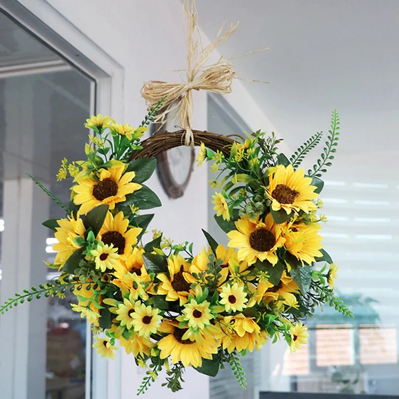 

Simulation Sunflower, Simulation Garland, Semicircle Garland, Door Garland, Home Decoration
