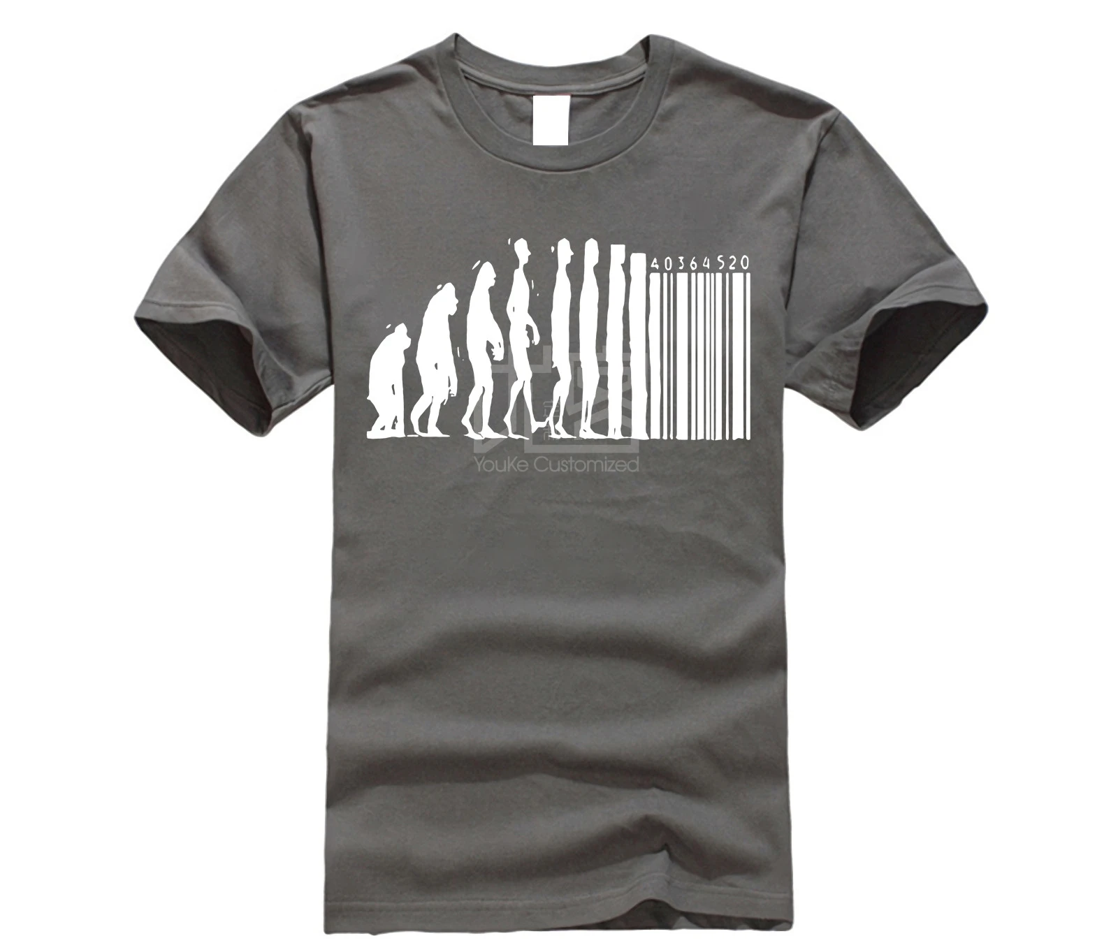 Retro T Shirts Human Evolution Banksy Mankind Monkey Barcode Capitalism Anarchy Tee shirt Design Website | Мужская одежда