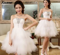 2018 sexy crystal dress for wedding party vestidos nght club dress strapless beach dress princess bridal gowns robe de mariage