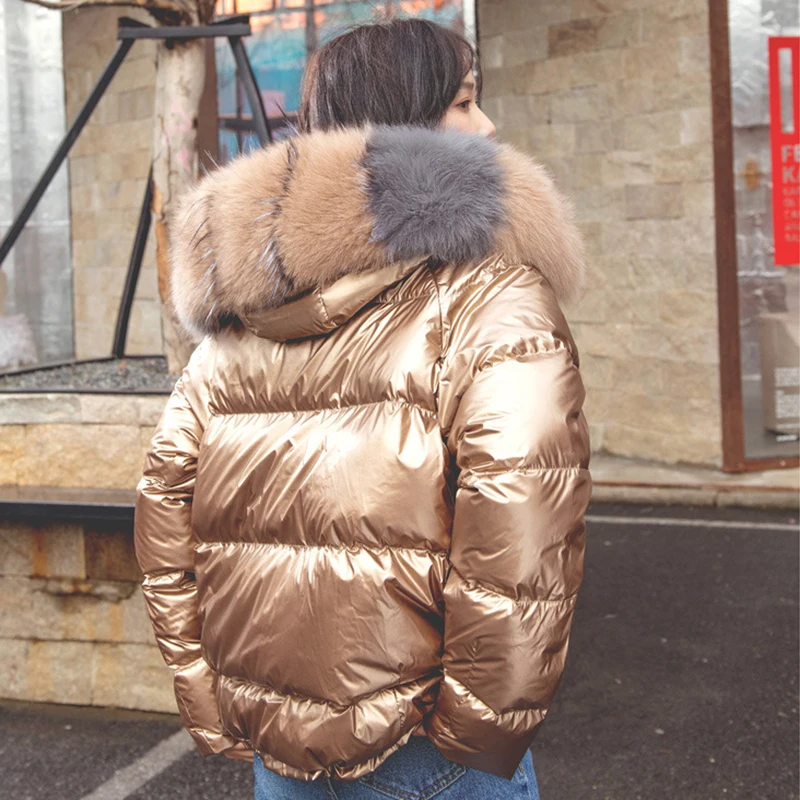 2019 зимний женский пуховик с натуральным или искусственным лисьим мехом