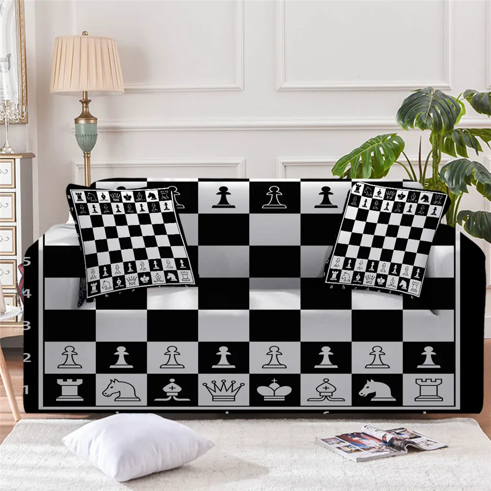 BeddingOutlet шахматная доска растягивающийся чехол для диванов игр дивана гостиной