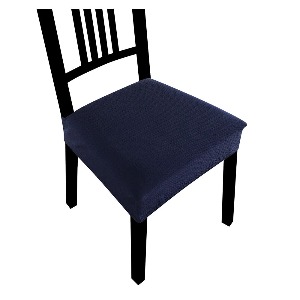 7 Solid Colors With Buckle Chair Cover Big Elastic Chair Covers Seat Slipcovers Stretch Removable Dining Hotel Seat Covers - Цвет: Navy