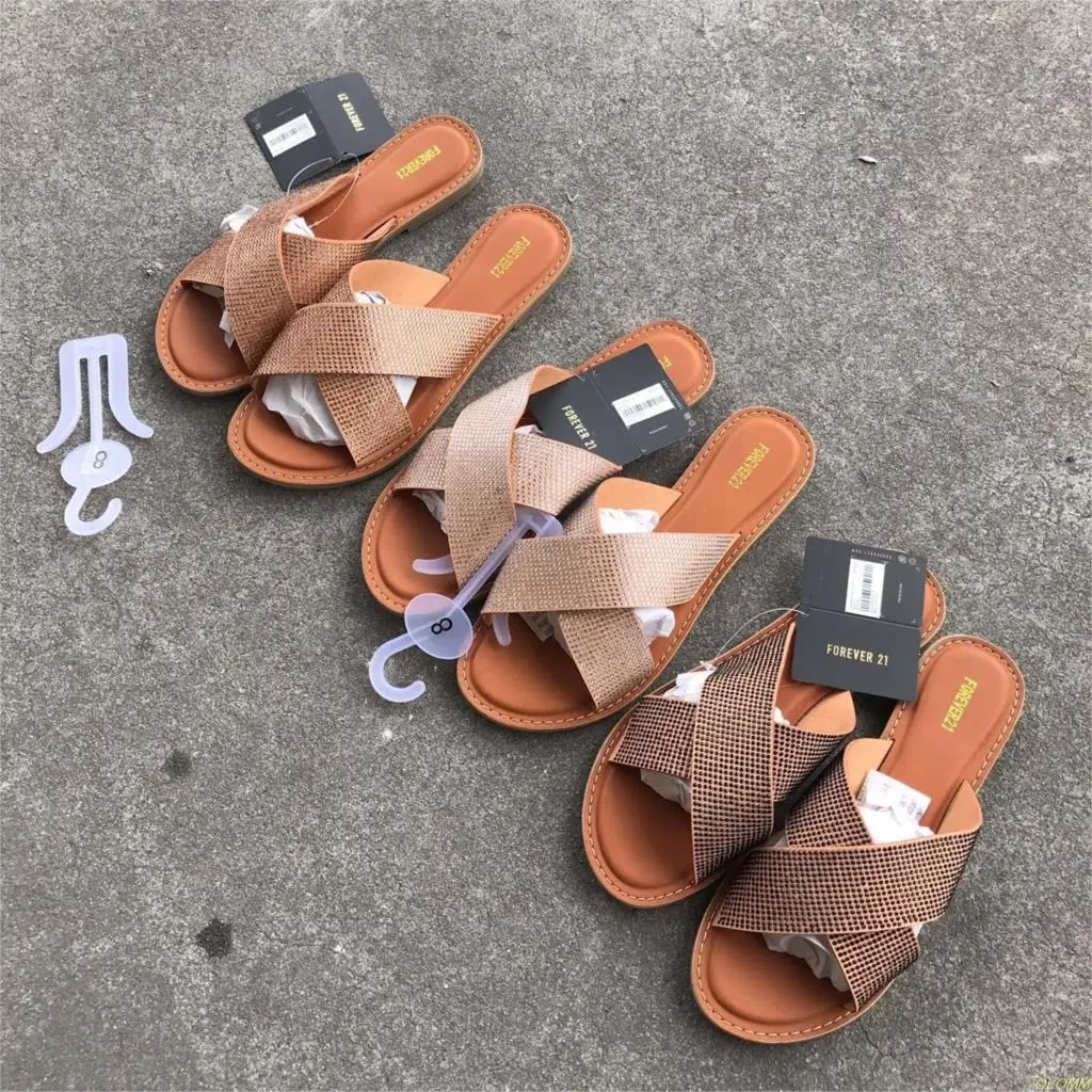 2019 Для женщин летние сандалии с ремешками в стиле Гладиатор низкие на плоской