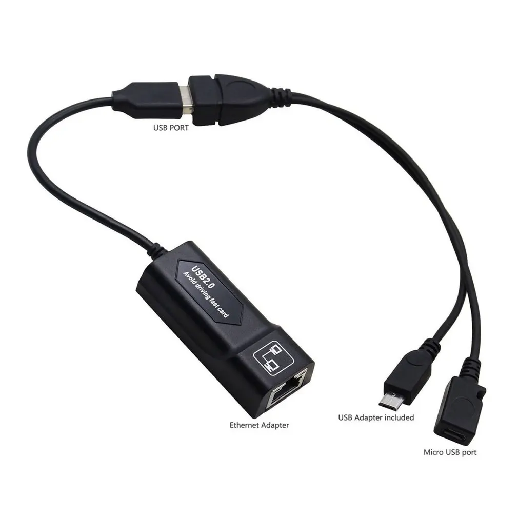 USB 2 0 к RJ45 адаптер/2X Mirco кабель LAN Ethernet адаптер для Amazon Fire TV 3 или Stick GEN 2|Компьютерные
