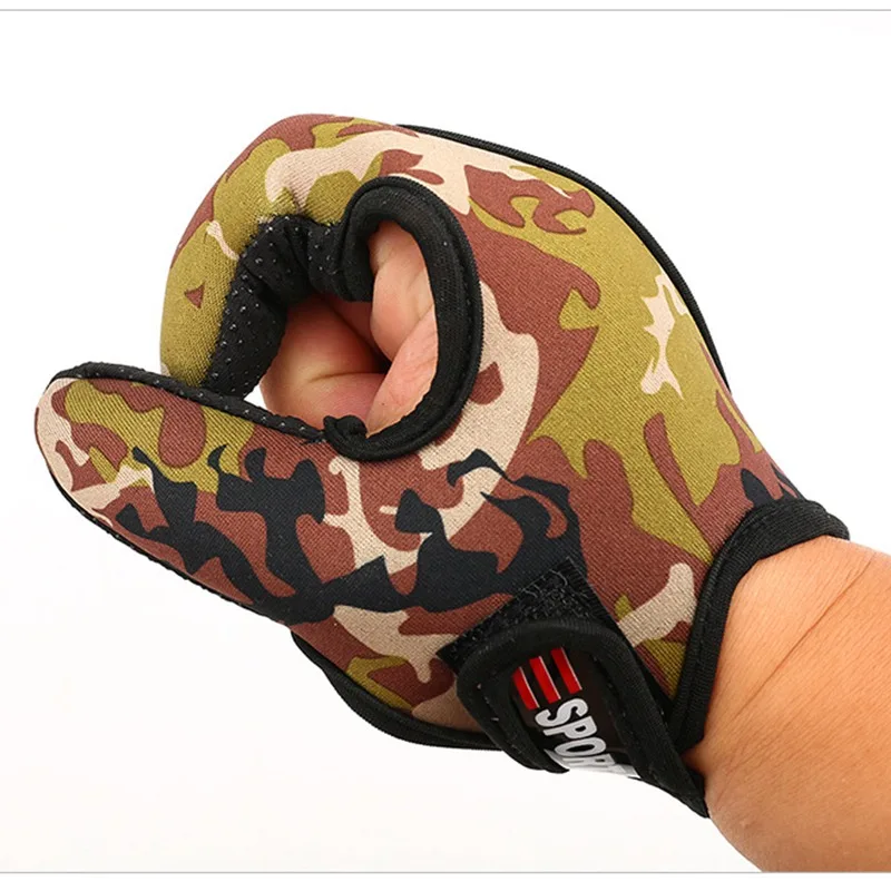 

1pcs 2 Fingers Fishing Gloves Outdoor Breathable Anti-Slip Thumb Index Finger Gloves Fishing Finger Protector Tool