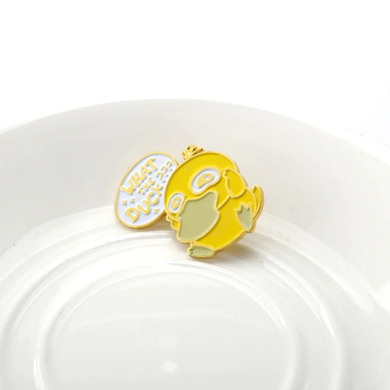 Эмалированные металлические броши в виде милых мультяшных животных с