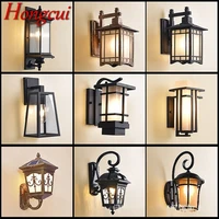 hongcui outdoor wall sconces light fixture modern waterproof patio led lamps for home porch