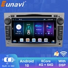 Автомагнитола Eunavi, 2 Din, Android, DVD, мультимедиа для Opel Vauxhall Astra H G J Vectra Antara Zafira Corsa Vivaro Meriva Veda, GPS, радио 4G