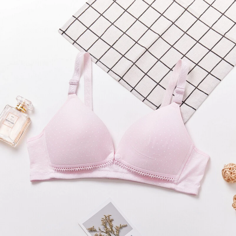 

Women Nursing Dot Bra Underwear Maternity Feeding Front Buckles Tops Breathable