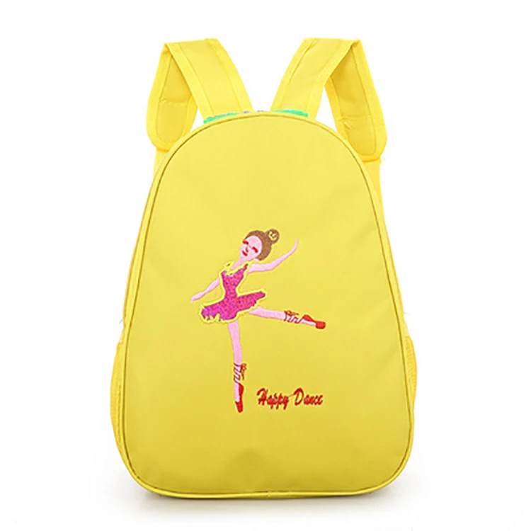 Рюкзак с регулируемым плечевым ремнем для детей с вышивкой картинки девочки из нейлона, сумка для танцев балета/одежды для детей получить.