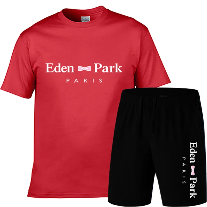 

Summer Men T Shirt Set Moletom Fashion Hip Hop Print Short Sleeve+Sports Shorts Ensembles Homme Men's Casual Tracksuit Mens Set