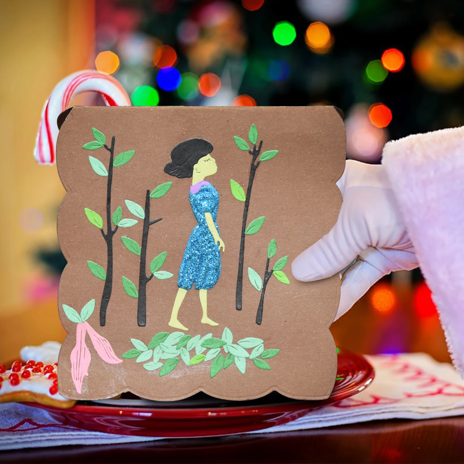 Металлические Вырубные штампы сделай сам Рождественское украшение форма кошки