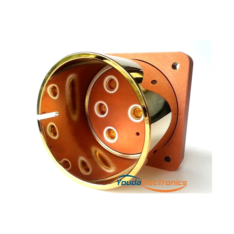 

1PC EIZZ 4pin 4pins Premium Tube Socket for WE212 212 KR1610 Bakelite Base Titanium Gold Plated