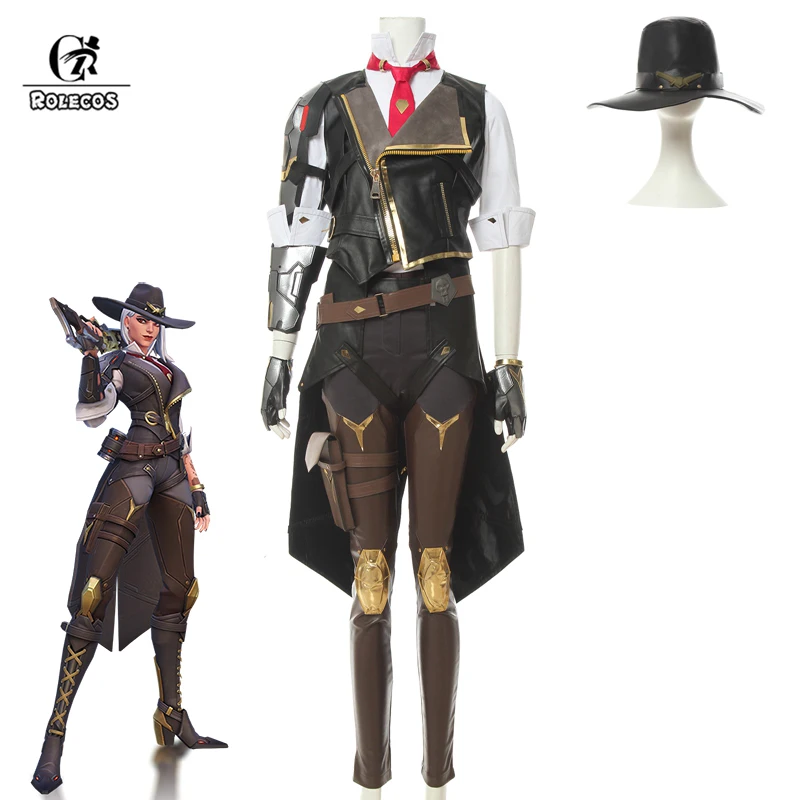 ROLECOS OW Эш косплей костюм за часы игры Косплей Новый герой наряд для женщин