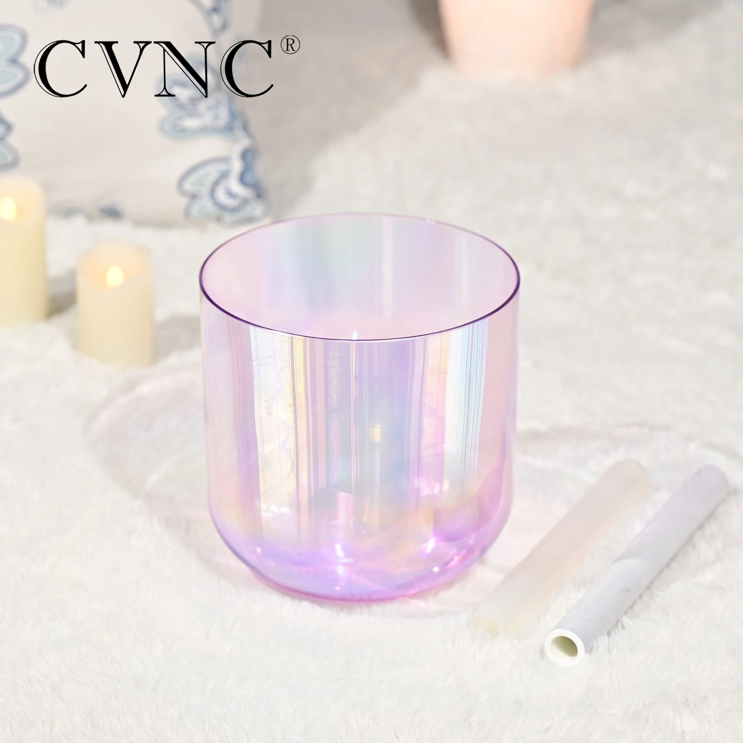 CVNC7 дюймов Note B фиолетовый космичессветильник прозрачная Хрустальная Поющая чаша