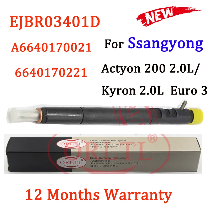 Форсунка ORLTL EJBR03401D форсунка A6640170021 для SSANGYONG Kyron 2.0L Xdi SUV (100bhp) / D20DT|Топливный