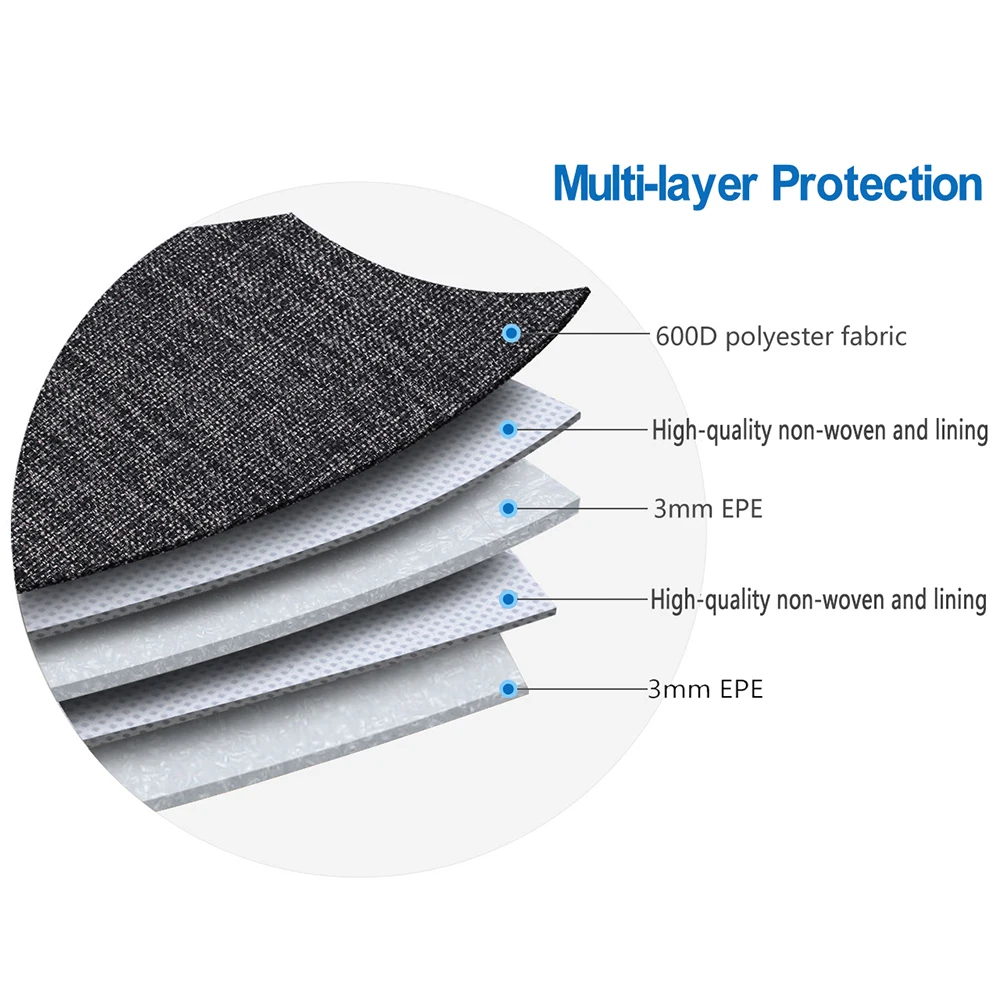 domiso mutil use laptop sleeve with handle for 10 13 14 15 6 17 inch notebook computer bag enough space laptop bag free global shipping