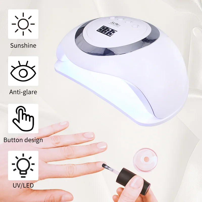 

120W High Power Nail Lamp Curing All Kinds of Gels Soak Off UV LED Salon Use Nail Dryer 42 LEDs Fast Drying Nail Art Equipment