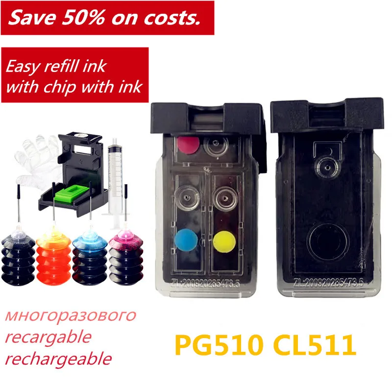 RU ES MD мкА SA FR популярный PG510 CL511 заправленный чернильный картридж для Canon MP240 MP250 MP260