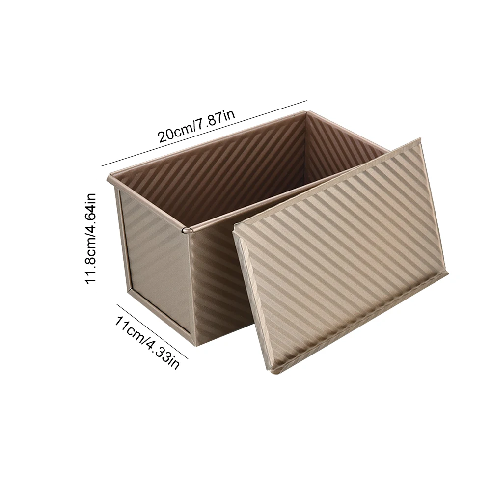 

Bread pan Bakeware Loaf Pan With Cover Non Stick Golden Bread Toast Mold Bread Toast Box With Lid For Kitchen Supplies