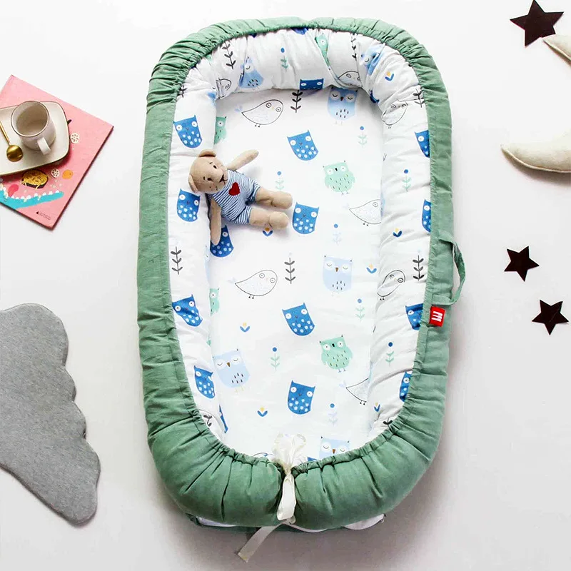 

Premium Baby Lounger Portable Cotton Nest Boys Girls Travel Bed Infant Cotton Cradle Bionic Crib Newborn Soft Sleeping Bassinet