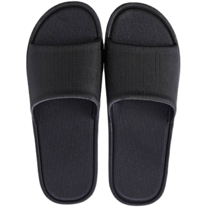 

2021 Summer Home Men Slippers Simple Black White Lovers Shoes Non-slip Bathroom Slides Flip Flops Indoor Women Platform Slippers