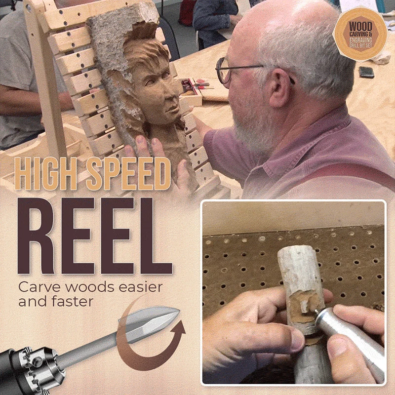 

Wood Carving and Engraving Drill Bit Set for Wood Wookworking Works FAS6
