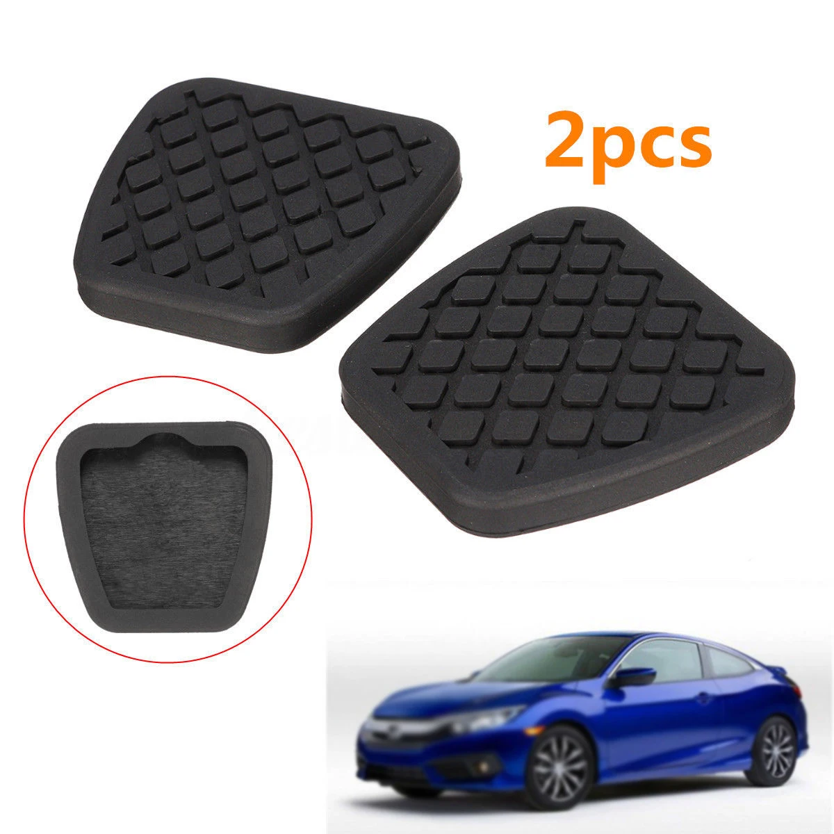 

Clutch Cover Rubber Black Pedal Set 2pcs 46545-SA5-000 Replacement Tool