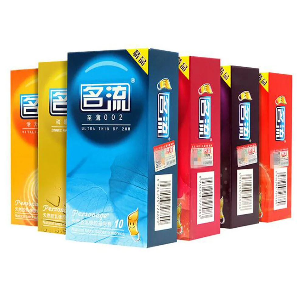 Латексные презервативы 10 шт. гладкие со смазкой для мужчин ребристые тонкие