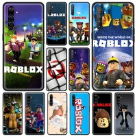 hot robloxes game shockproof case for realme c3 8 pro bag fundas silicone soft black cover for realme 6 7 pro c21 shell coque