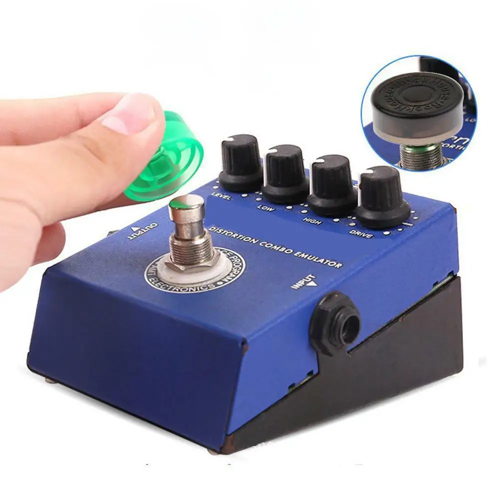 3 stücke elektrische gitarre effekt pedal fuß kopf nagel kappe schalter knob schutz kappe für gitarre teile zubehör free global sh